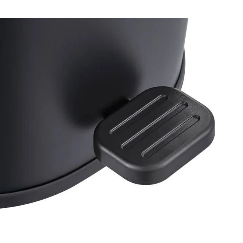 Відро для сміття з плавним закриттям овальне Zerix Prime-TC0105 Black 5л колір чорний (ZX5902)