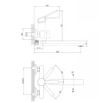 Змішувач для ванни Zerix LOR3-124 (ZX5975)