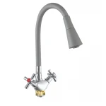 Змішувач для кухні з силіконовим виливом Zerix TLT 722 Reflector Gray (колір виливу сірий) (ZX5990)