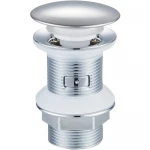 Донний клапан для раковини Zerix BV-02 1 1/4''  без переливу автоматичний СLICK-СLACK (Колір хром) (ZX6015)