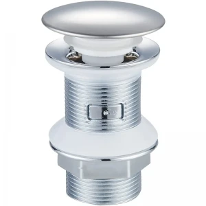 Донний клапан для раковини Zerix BV-02 1 1/4''  без переливу автоматичний СLICK-СLACK (Колір хром) (ZX6015)