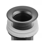 Донный клапан для раковины Zerix BV-01 BLACK 1 1/4'' с переливом автоматический СLICK-СLACK (Цвет черный) (ZX6016)