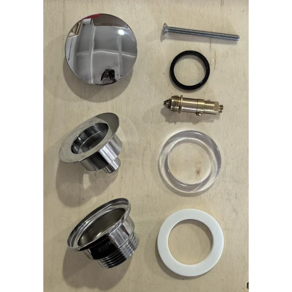 Донный клапан для раковины Zerix BV-03 1 1/4'' универсальный (с/без перл) СLICK-СLACK (Цвет хром) (ZX6019)