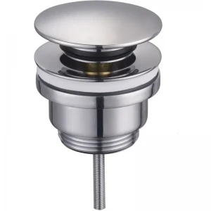 Донний клапан для раковини Zerix BV-03 1 1/4''  універсальний (з/без перел) СLICK-СLACK (Колір хром) (ZX6019)