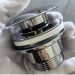 Донный клапан для раковины Zerix BV-03 1 1/4'' универсальный (с/без перл) СLICK-СLACK (Цвет хром) (ZX6019)