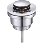 Донний клапан для раковини Zerix BV-04 1 1/4''  універсальний (з/без перел) СLICK-СLACK (Колір хром) (ZX6021)