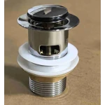 Донный клапан для раковины Zerix BV-05 1 1/4'' с переливом автоматический СLICK-СLACK (Цвет хром) (ZX6022)