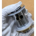 Донный клапан для раковины Zerix BV-05 1 1/4'' с переливом автоматический СLICK-СLACK (Цвет хром) (ZX6022)
