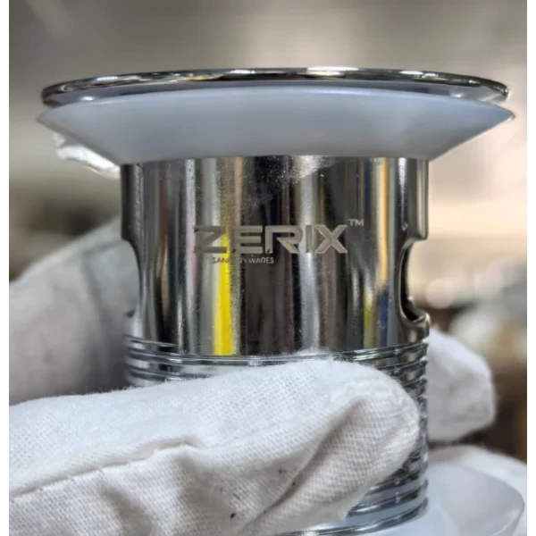 Донный клапан для раковины Zerix BV-05 1 1/4'' с переливом автоматический СLICK-СLACK (Цвет хром) (ZX6022)