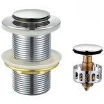 Донний клапан для раковини Zerix BV-06 1 1/4''  без переливу автоматичний СLICK-СLACK (Колір хром) (ZX6023)