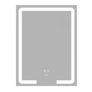 Дзеркало Zerix Prime MR02-60x80 з LED Touch, Anti-fog, димером, регулятором яскравості (ZX6051)