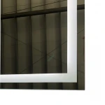 Дзеркало Zerix Kubix MR03-80x60-REVERSE з LED Touch, Anti-fog, димером, регулятором яскравості (ZX6053)