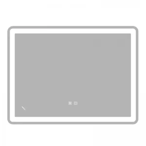 Дзеркало Zerix Mirra MR05-80x60-REVERSE з LED Touch, Anti-fog, димером, регулятором яскравості (ZX6056)