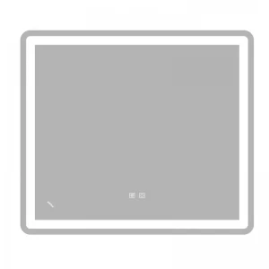 Дзеркало Zerix Mirra MR05-80x70-REVERSE з LED Touch, Anti-fog, димером, регулятором яскравості (ZX6057)