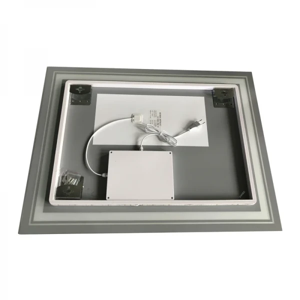 Дзеркало Zerix Alive MR06-80x60-REVERSE з LED Touch, Anti-fog, димером, регулятором яскравості (ZX6062)