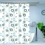 Шторка для ванной Zerix SCP-002-180x180 из PEVA (полиэтиленвинилацетата) (Узор 