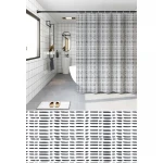 Шторка для ванной Zerix SCP-013-240x200 из PEVA (полиэтиленвинилацетата) (Узор 