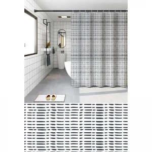 Шторка для ванной Zerix SCP-013-240x200 из PEVA (полиэтиленвинилацетата) (Узор 