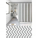 Шторка для ванной Zerix SCP-016-180x200 из PEVA (полиэтиленвинилацетата) (Узор 