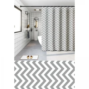 Шторка для ванной Zerix SCP-016-180x200 из PEVA (полиэтиленвинилацетата) (Узор 