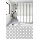 Шторка для ванной Zerix SCP-022-180x180 из PEVA (полиэтиленвинилацетата) (Цвет белый 3-Д) (ZX6095)