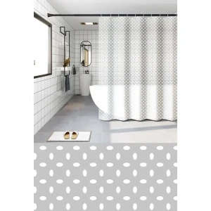 Шторка для ванной Zerix SCP-022-180x180 из PEVA (полиэтиленвинилацетата) (Цвет белый 3-Д) (ZX6095)