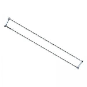 Штанга для шторки телескопічна з тримачем для рушників Zerix CRS-D-75x125 75cm-125cm (нержавіюча сталь) (блістер) (ZX6098)