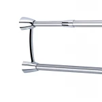 Штанга для шторки телескопическая с полотенцедержателем Zerix CRS-D-75x125 75cm-125cm (нержавеющая сталь) (блистер) (ZX6098)