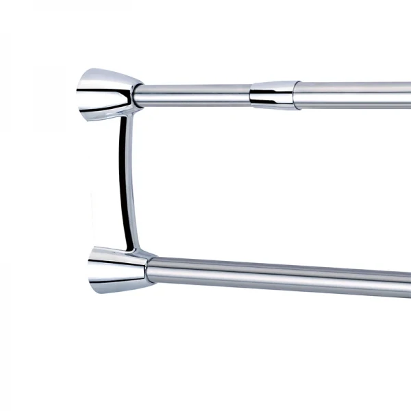 Штанга для шторки телескопическая с полотенцедержателем Zerix CRS-D-75x125 75cm-125cm (нержавеющая сталь) (блистер) (ZX6098)