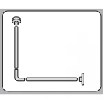 Штанга для шторки угловая Zerix CRS-A-80x80 80x80cm (нержавеющая сталь) (блистер) (ZX6100)