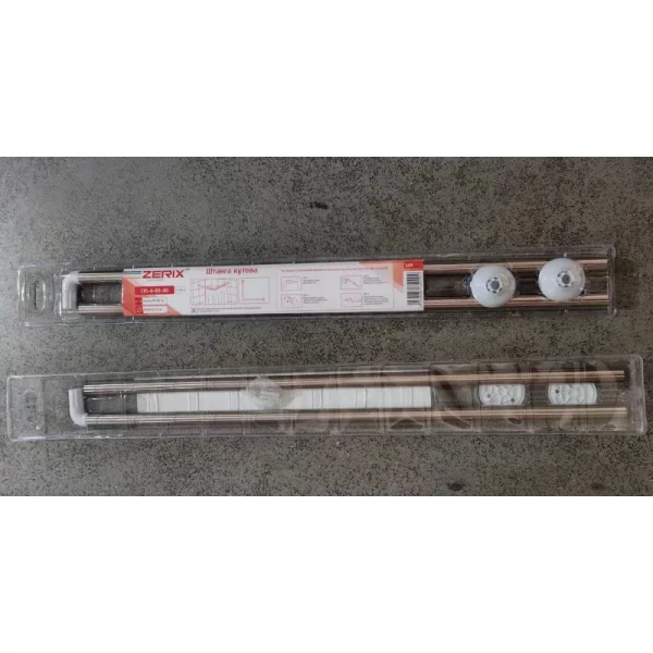 Штанга для шторки угловая Zerix CRS-A-80x80 80x80cm (нержавеющая сталь) (блистер) (ZX6100)