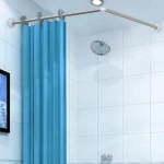 Штанга для шторки угловая Zerix CRS-A-90x90 90x90cm (нержавеющая сталь) (блистер) (ZX6101)