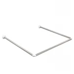 Штанга для шторки П-образная универсальная Zerix CRS-U-80x80x80 80x80x80cm, 80x160cm, 240cm (нержавеющая сталь) (блистер) (ZX6102)