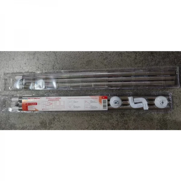 Штанга для шторки П-образная универсальная Zerix CRS-U-80x80x80 80x80x80cm, 80x160cm, 240cm (нержавеющая сталь) (блистер) (ZX6102)