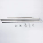 Штанга для шторки П-образная универсальная Zerix CRS-U-80x80x80 80x80x80cm, 80x160cm, 240cm (нержавеющая сталь) (блистер) (ZX6102)