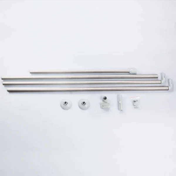 Штанга для шторки П-образная универсальная Zerix CRS-U-80x80x80 80x80x80cm, 80x160cm, 240cm (нержавеющая сталь) (блистер) (ZX6102)