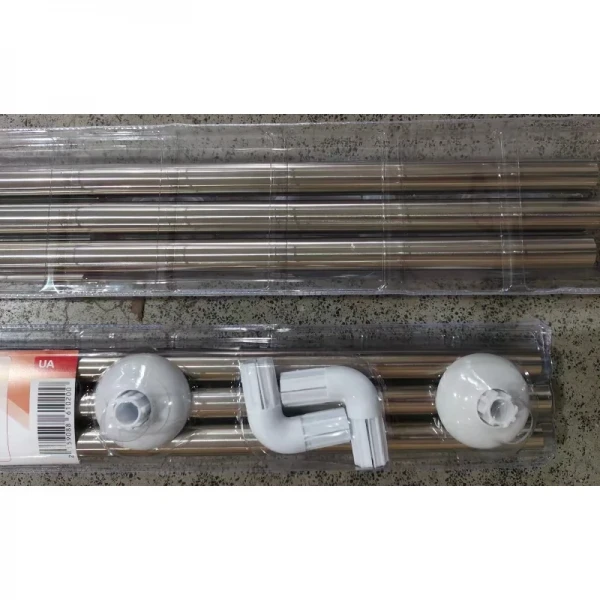 Штанга для шторки П-образная универсальная Zerix CRS-U-80x80x80 80x80x80cm, 80x160cm, 240cm (нержавеющая сталь) (блистер) (ZX6102)