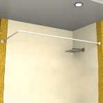 Штанга для шторки П-образная универсальная Zerix CRS-U-90x90x90 90x90x90cm, 90x180cm, 270cm (нержавеющая сталь) (Блистер) (ZX6103)