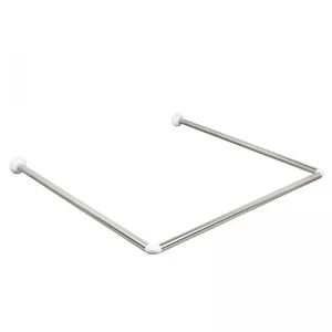 Штанга для шторки П-подібна універсальна Zerix CRS-U-90x90x90 90x90x90cm, 90x180cm, 270cm (нержавіюча сталь) (Блістер) (ZX6103)