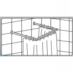 Штанга для шторки П-образная универсальная Zerix CRS-U-90x90x90 90x90x90cm, 90x180cm, 270cm (нержавеющая сталь) (Блистер) (ZX6103)