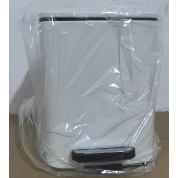 Мусорное ведро с плавным закрытием квадратное Zerix Kubix-TC0106 White 6 л (цвет белый) (ZX6109)
