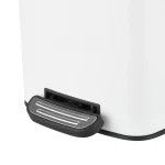 Мусорное ведро с плавным закрытием квадратное Zerix Kubix-TC0106 White 6 л (цвет белый) (ZX6109)