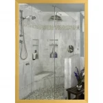 Зеркало настенное Zerix FONTE MRZ09-60x85-Reverse GOLD прямоугольное в золотой раме (ZX6211)
