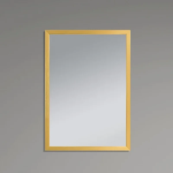 Зеркало настенное Zerix FONTE MRZ09-60x85-Reverse GOLD прямоугольное в золотой раме (ZX6211)