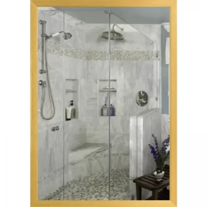 Зеркало настенное Zerix FONTE MRZ09-60x85-Reverse GOLD прямоугольное в золотой раме (ZX6211)