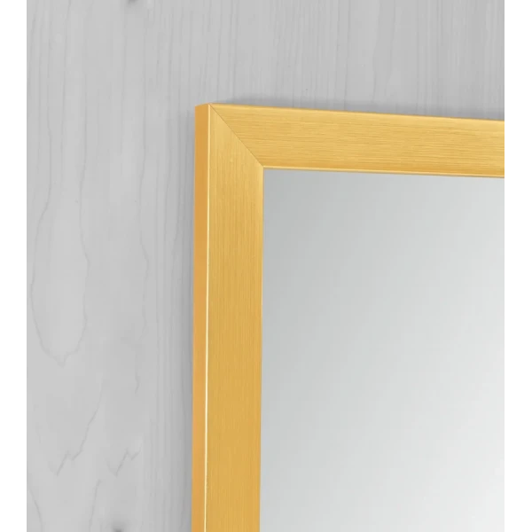Зеркало настенное Zerix FONTE MRZ09-60x85-Reverse GOLD прямоугольное в золотой раме (ZX6211)