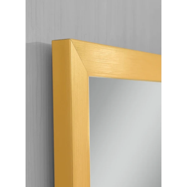 Зеркало настенное Zerix FONTE MRZ09-60x85-Reverse GOLD прямоугольное в золотой раме (ZX6211)