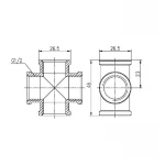 Крестовина SD Forte 1/2