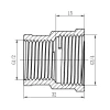 Муфта редукционная SD Forte 1/2
