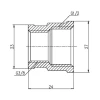 Муфта редукционная SD Forte 1/2